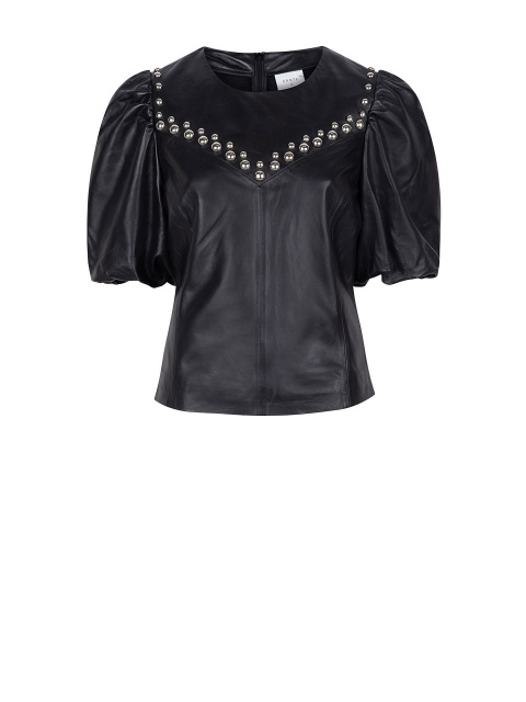 Clyde studs leather top