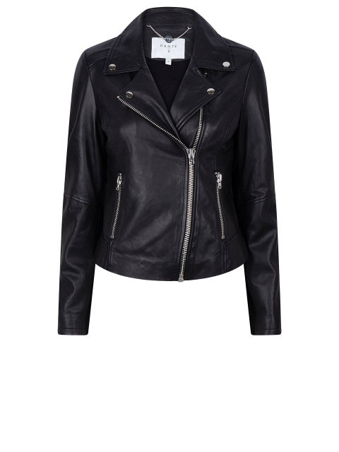 Hutton leather biker jacket