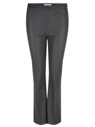 Tyson crop flare leren broek grijs